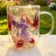 High Temperature Resistant Tea Cup Real Flower Style Creative Beverage Mug