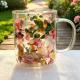 High Temperature Resistant Tea Cup Real Flower Style Creative Beverage Mug