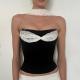 Creative Lace-Patchwork Strapless Tank Top For Women