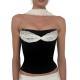 Creative Lace-Patchwork Strapless Tank Top For Women