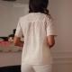 French-style Lace-embroidered Short-sleeve Blouse