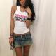 Fashionable Digital-print Sleeveless Bodycon Slimming Top For Women
