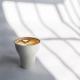 Ink-splashed Ceramic Hand-held Coffee Mug With Latte Art, American Style