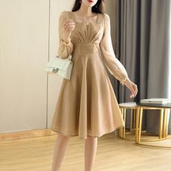 Womens Affordable Luxury Long-sleeve Dress