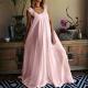 Womens Simple Solid-Color Long Dress