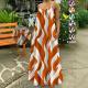 Plus-size Womens Wavy-print Strap Maxi Dress