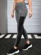 Womens Yoga Fitness Leggings Tight-Fitting Cropped Base Layer Pants