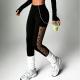 Athletic Outdoor Butt-lifting Mesh-panel Spliced Tights With Pockets