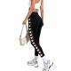 Athletic Outdoor Butt-lifting Mesh-panel Spliced Tights With Pockets
