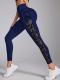 Athletic Outdoor Butt-lifting Mesh-panel Spliced Tights With Pockets