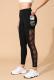 Athletic Outdoor Butt-lifting Mesh-panel Spliced Tights With Pockets