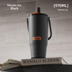 Large-capacity Insulated Stainless Steel Portable Straw Water Bottle