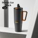 Large-capacity Insulated Stainless Steel Portable Straw Water Bottle