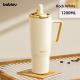 Large-capacity Insulated Stainless Steel Portable Straw Water Bottle
