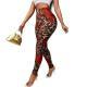 Womens Floral Print Stretchy Waist Leggings