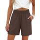 Elastic-waist Loose Casual Womens Shorts