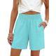 Elastic-waist Loose Casual Womens Shorts
