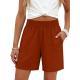 Elastic-waist Loose Casual Womens Shorts