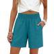 Elastic-waist Loose Casual Womens Shorts