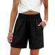 Elastic-waist Loose Casual Womens Shorts