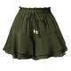 Double-layer Ruffled Skort With Elastic Waist And Adjustable Drawstring