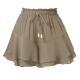Double-layer Ruffled Skort With Elastic Waist And Adjustable Drawstring