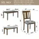 6 Piece Kitchen Dining Set, Rectangular Wooden Dining Table With 4 Upholstered Chairs And A Bench, Dining Table Set For 6 People, Living Room, Home Bar And Kitchen, Walnut