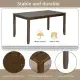 6 Piece Kitchen Dining Set, Rectangular Wooden Dining Table With 4 Upholstered Chairs And A Bench, Dining Table Set For 6 People, Living Room, Home Bar And Kitchen, Walnut