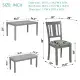 6 Piece Kitchen Dining Set, Rectangular Wooden Dining Table With 4 Upholstered Chairs And A Bench, Dining Table Set For 6 People, Living Room, Home Bar And Kitchen, Gray
