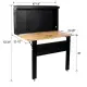 Wall Mounted Workbench, Robust Space-Saving Foldable Workbench With Rubberwood Work Surface, Pegboard For Tools