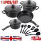 13pcs Cookware Set Pan Pot Non Stick Saucepans Frying Pan Cookware Set Glass Lid