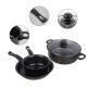 13pcs Cookware Set Pan Pot Non Stick Saucepans Frying Pan Cookware Set Glass Lid