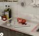 L-Shape 304 Stainless Steel Cutting Board With Lip, Stainless Steel Countertop Chopping Boards For Kitchen, 304 Stainless Steel Chopping Boards With Lip And Non-Slip For Meat Vegetables Fruits Baking