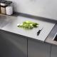 L-Shape 304 Stainless Steel Cutting Board With Lip, Stainless Steel Countertop Chopping Boards For Kitchen, 304 Stainless Steel Chopping Boards With Lip And Non-Slip For Meat Vegetables Fruits Baking