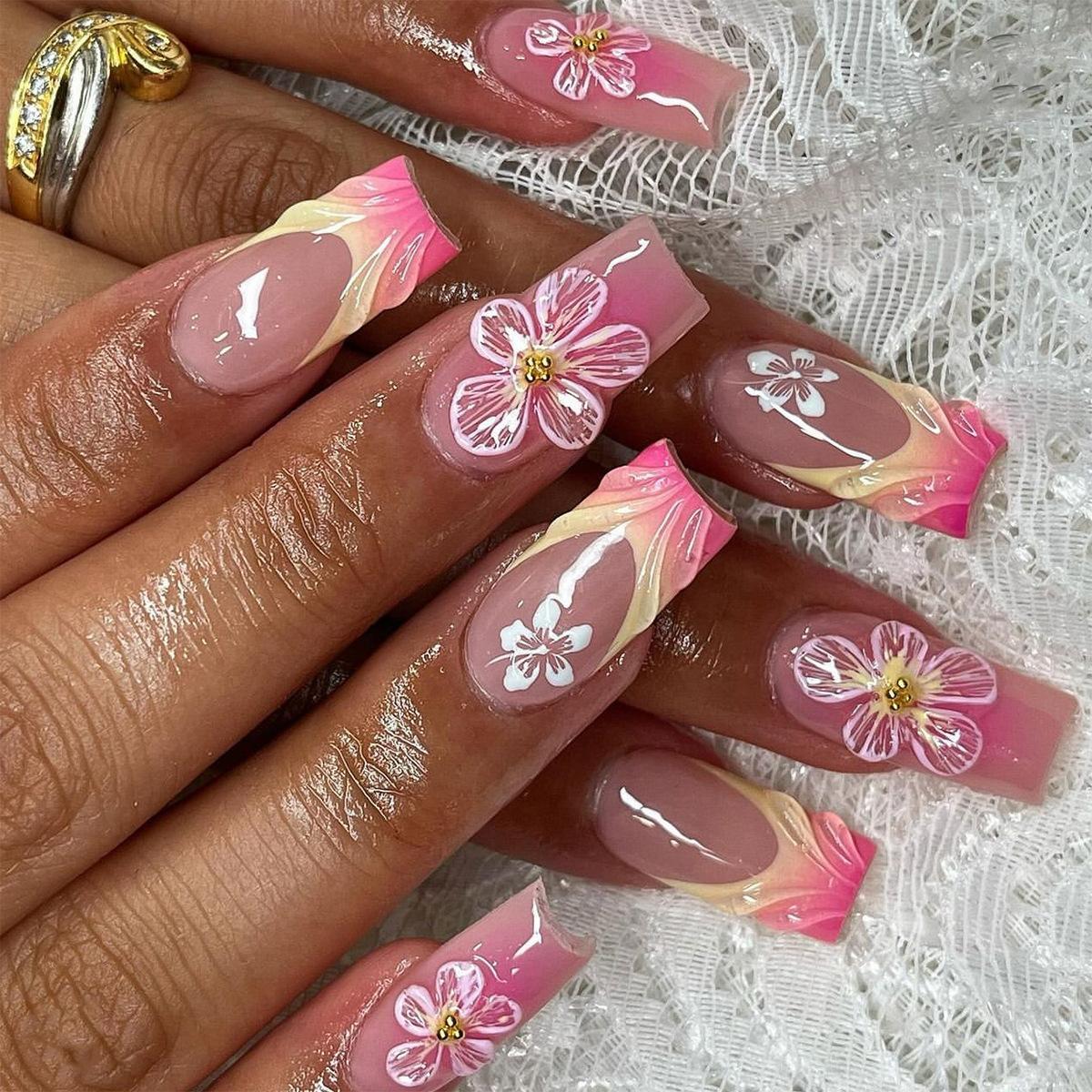 Short Ombre Square Nail Press-on Nails