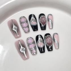 Handmade Medium-Length Nail Tips For Wearable Nails