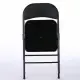 6pcs Elegant Foldable Iron & PVC Chairs For Convention & Exhibition Black
