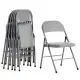 6pcs Elegant Foldable Iron & PVC Chairs For Convention & Exhibition Gray