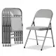 6pcs Elegant Foldable Iron & PVC Chairs For Convention & Exhibition Gray