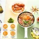 Electric Hot Pot Non-Stick Frying Pan Portable Rapid Noodles Cooker With Long Handle Steamer Spatula Dual Power Control Overheat Dry-Boil Protection For College Dorm Room Essential