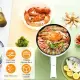 Electric Hot Pot Non-Stick Frying Pan Portable Rapid Noodles Cooker With Long Handle Steamer Spatula Dual Power Control Overheat Dry-Boil Protection For College Dorm Room Essential
