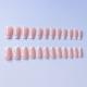 Short T-shaped White-edge French Manicure