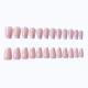 Short T-shaped White-edge French Manicure