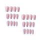 Short T-shaped White-edge French Manicure