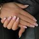 Short T-shaped White-edge French Manicure