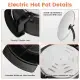 6L Large Capacity Electric Hot Pot With Divider, 5 Gear Adjustable Temperature Non-Stick Electric Cooker, Multifunctional Fondue Pot For 3-6 People With Cooking Tools