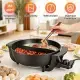 6L Large Capacity Electric Hot Pot With Divider, 5 Gear Adjustable Temperature Non-Stick Electric Cooker, Multifunctional Fondue Pot For 3-6 People With Cooking Tools