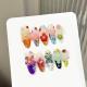 Island Elf Trendy Wearable Nails Featuring French-style 3D Floral And Insect Carvings