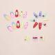 24-piece Almond-shaped Dopamine Ladybug French Polka-dot Nail Tipscute Sweet And Sparkling With Diamonds