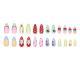 24-piece Almond-shaped Dopamine Ladybug French Polka-dot Nail Tipscute Sweet And Sparkling With Diamonds
